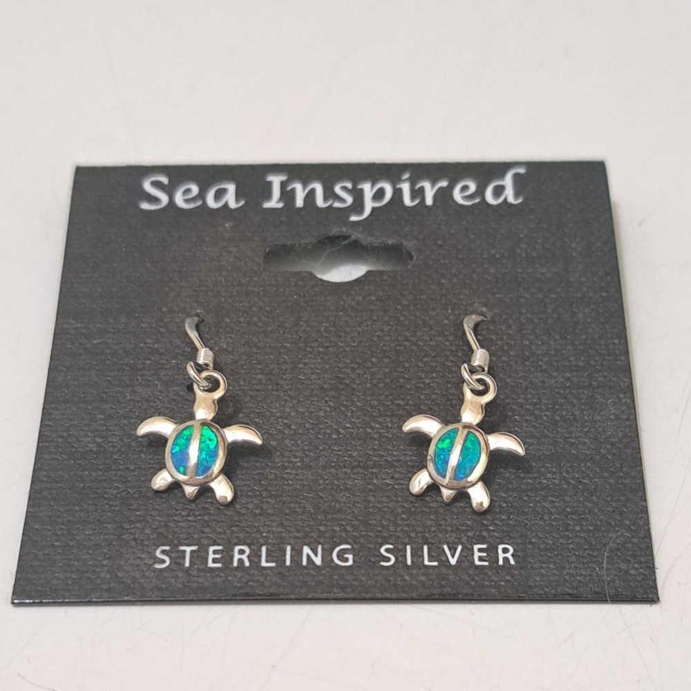 Sterling Silver Turtle Earrings